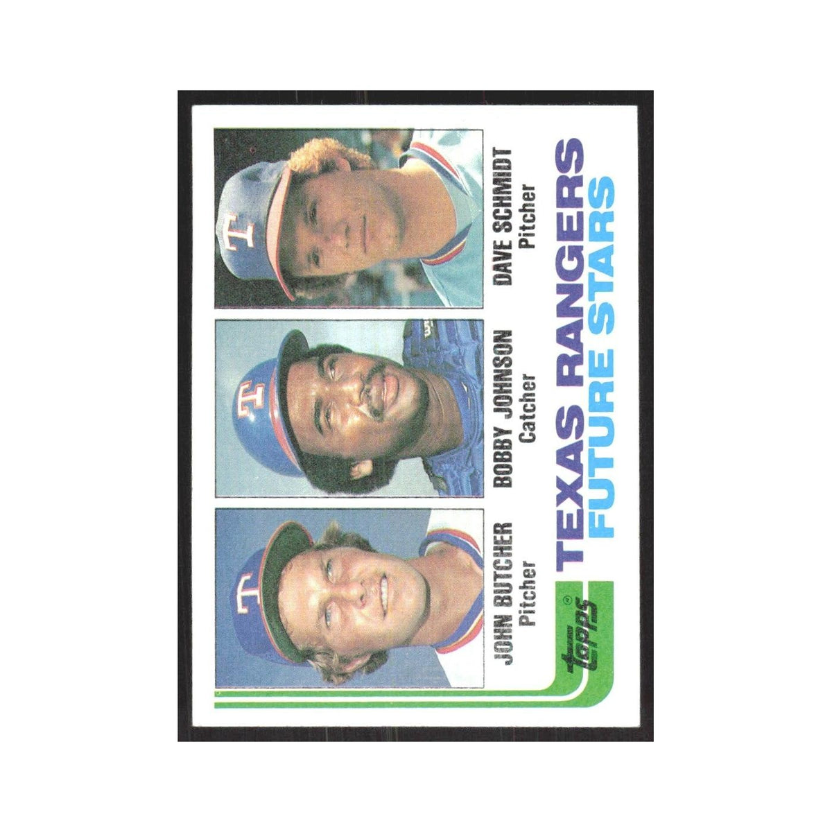 1982 Topps John Butcher/Bobby Johnson/Dave Schmidt Rangers #418