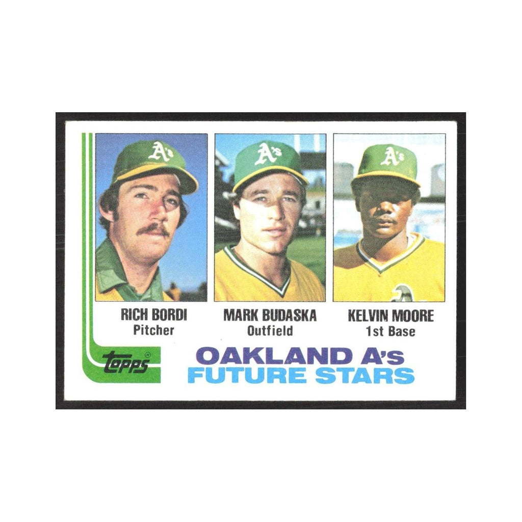 1982 Topps Rich Bordi/Mark Budaska/Kelvin Moore Athletics #531