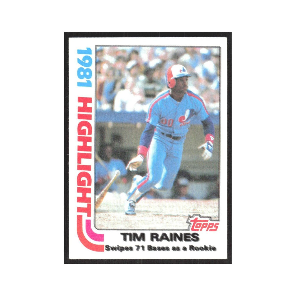 1982 Topps Tim Raines Montreal Expos #3