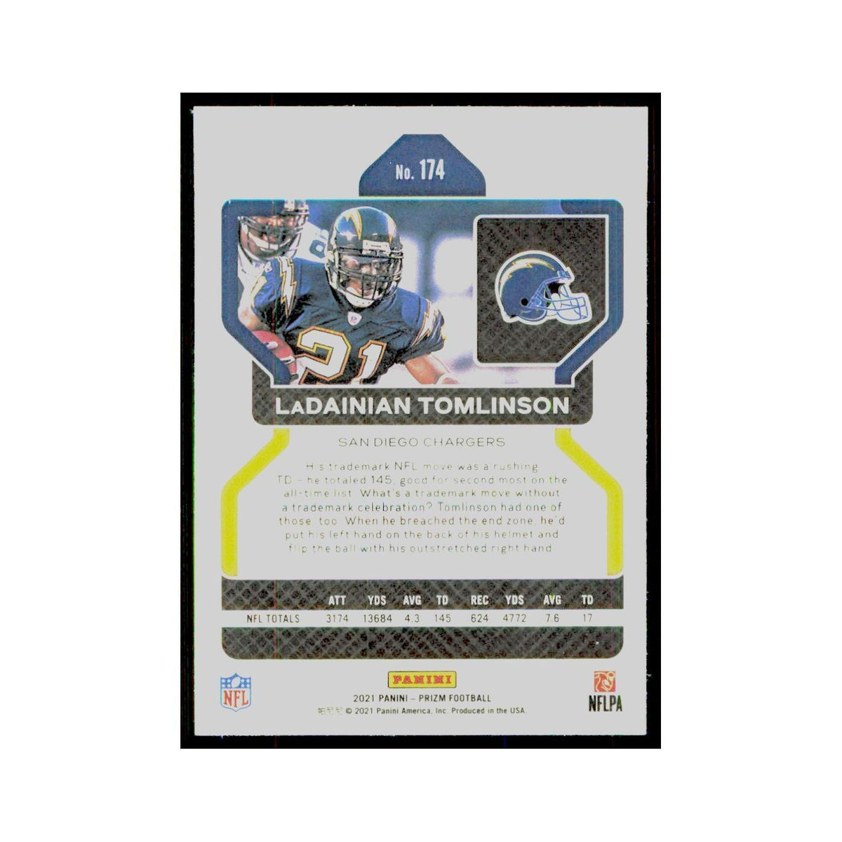 2021 Panini Prizm LaDainian Tomlinson San Diego Chargers #174