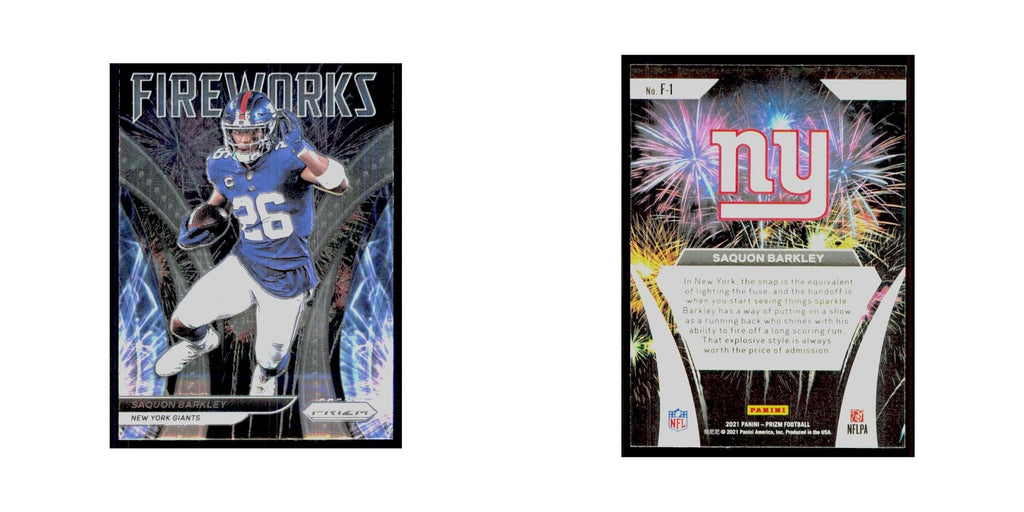 2021 Panini Prizm Fireworks Saquon Barkley Giants #F-1