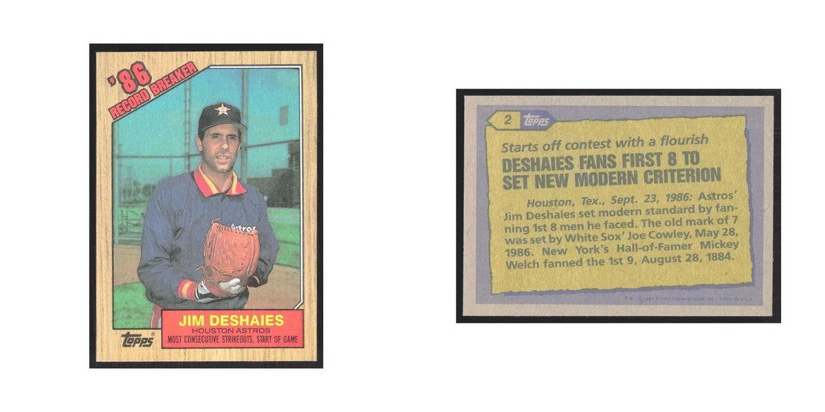 1987 Topps Jim Deshaies Astros #2