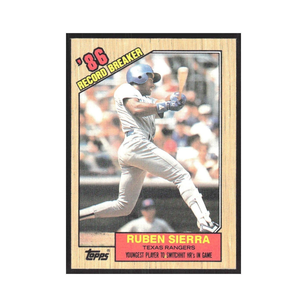 1987 Topps Ruben Sierra Rangers #6