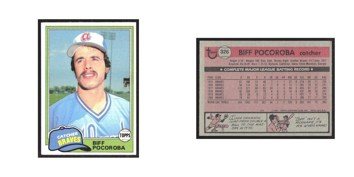 1981 Topps Biff Pocoroba Braves #326