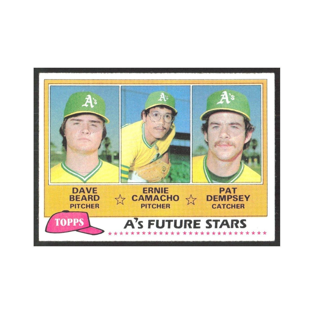 1981 Topps Dave Beard/Ernie Camacho/Pat Dempsey Athletics #96