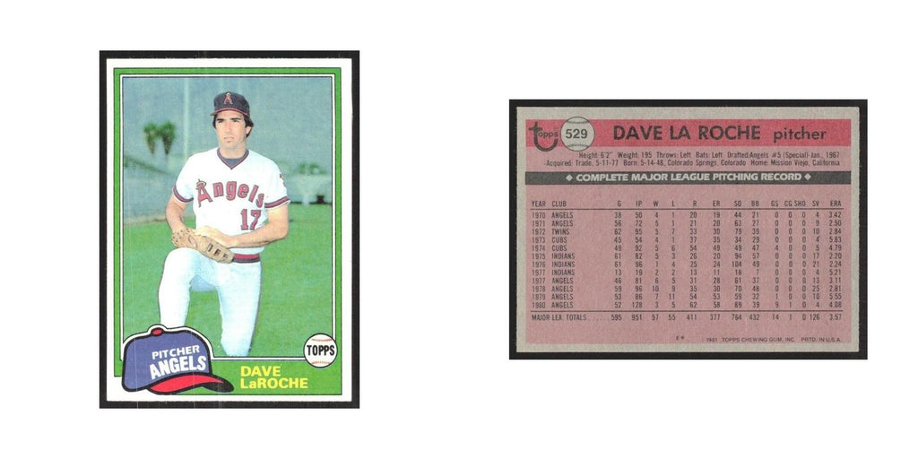 1981 Topps Dave LaRoche Angels #529