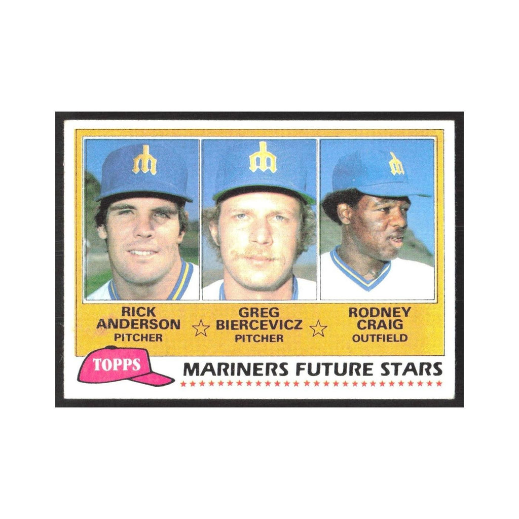 1981 Topps Rick Anderson/Greg Biercevicz/Rodney Craig Mariners #282