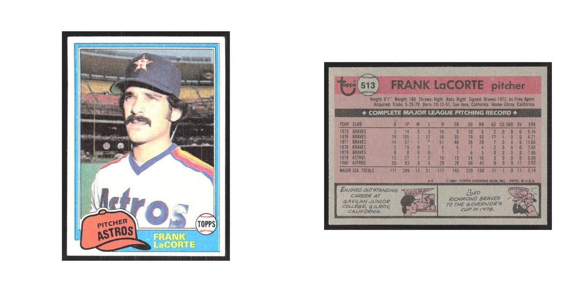 1981 Topps Frank LaCorte Astros #513