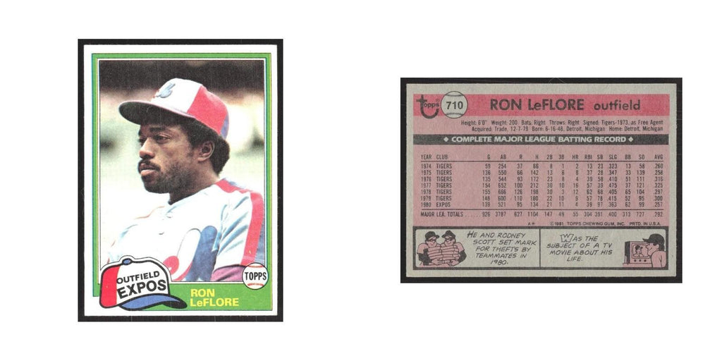 1981 Topps Ron LeFlore Montreal Expos #710