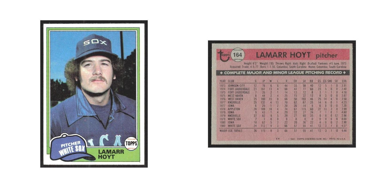 1981 Topps LaMarr Hoyt White Sox #164
