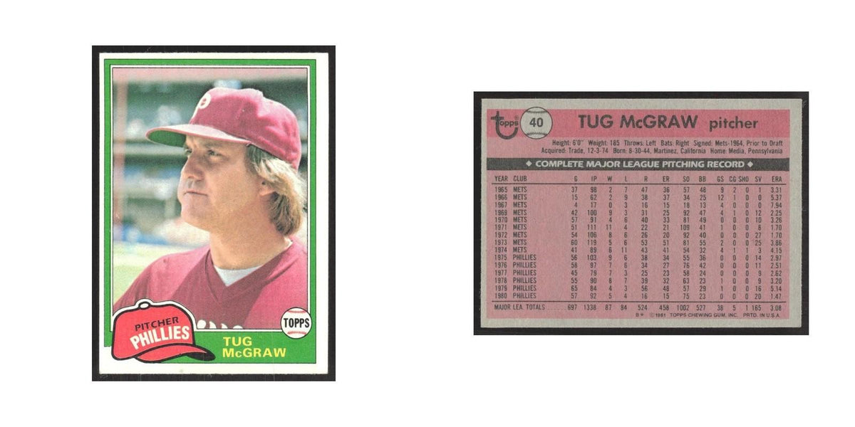 1981 Topps Tug McGraw Phillies #40