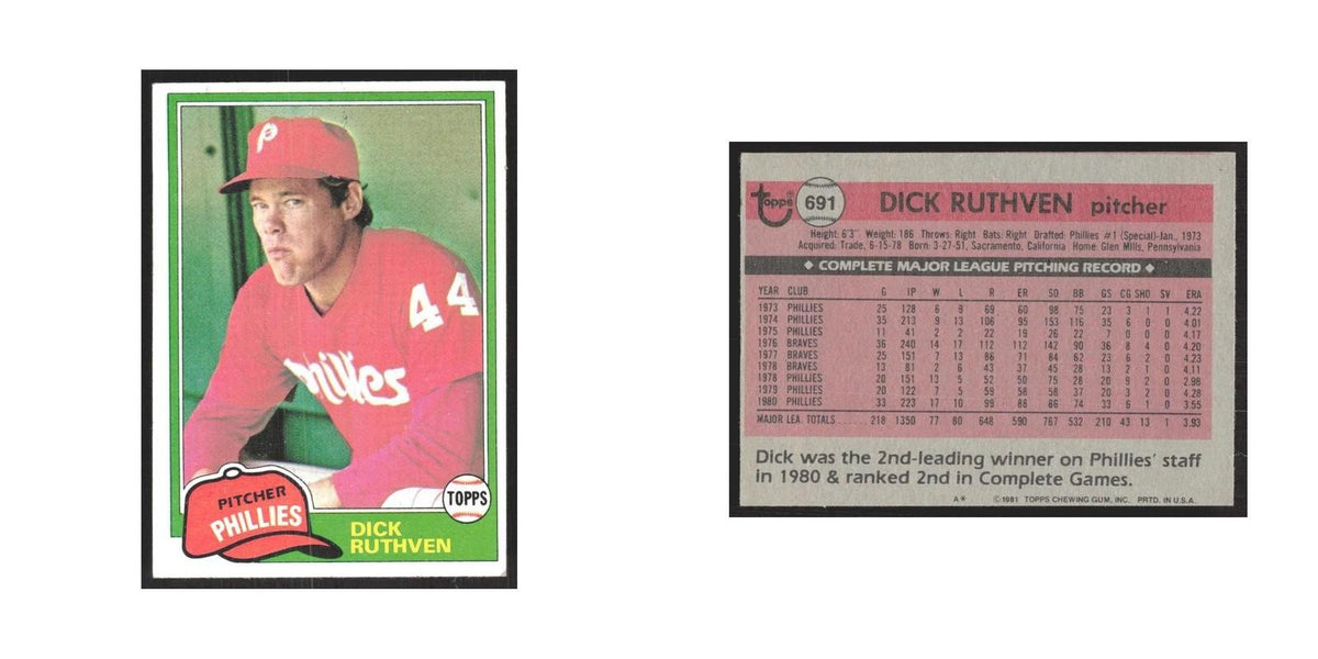 1981 Topps Dick Ruthven Phillies #691