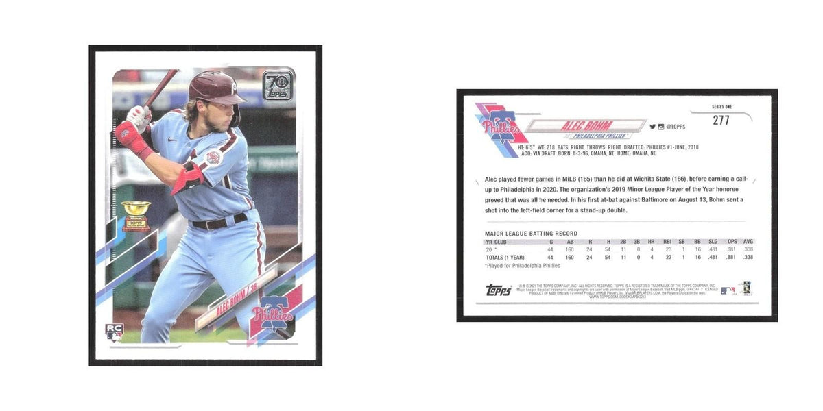 2021 Topps Alec Bohm Phillies #277