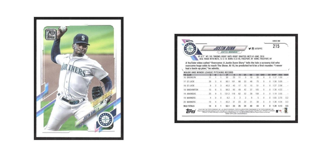 2021 Topps Justin Dunn Mariners #215