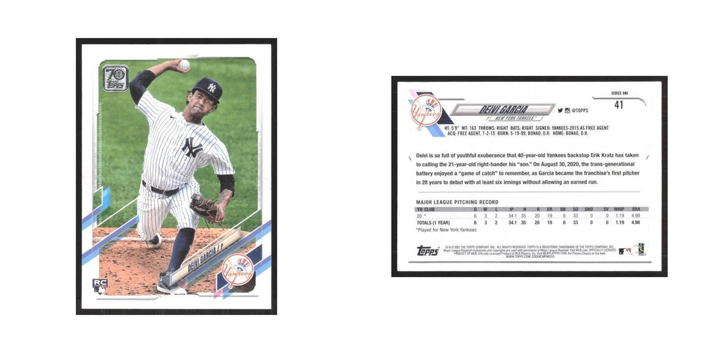 2021 Topps Deivi Garcia Yankees #41