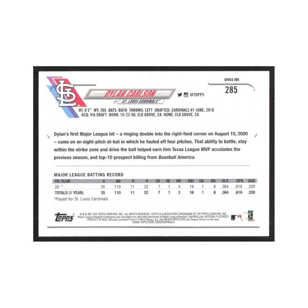 2021 Topps Dylan Carlson Cardinals #285