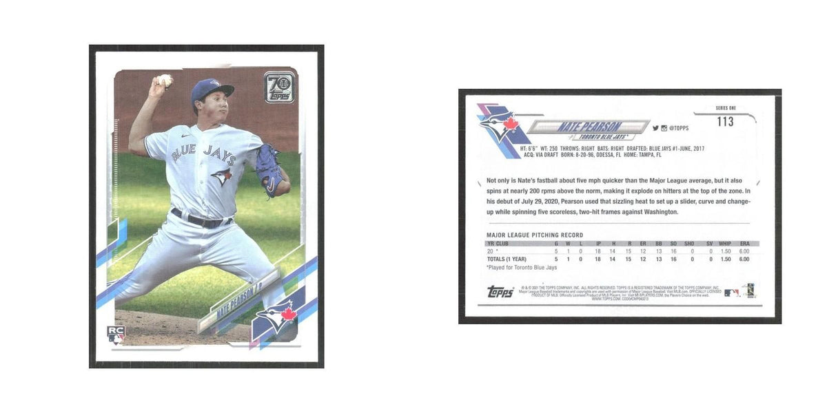 2021 Topps Nate Pearson Blue Jays #113