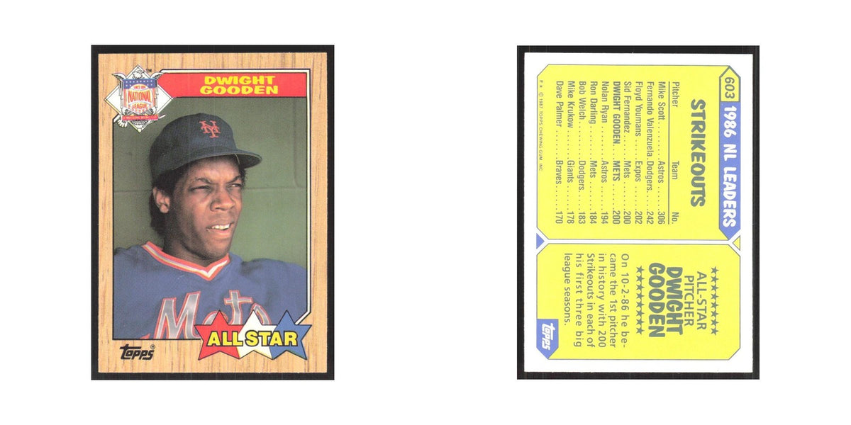 1987 Topps Tiffany Dwight Gooden Mets #603