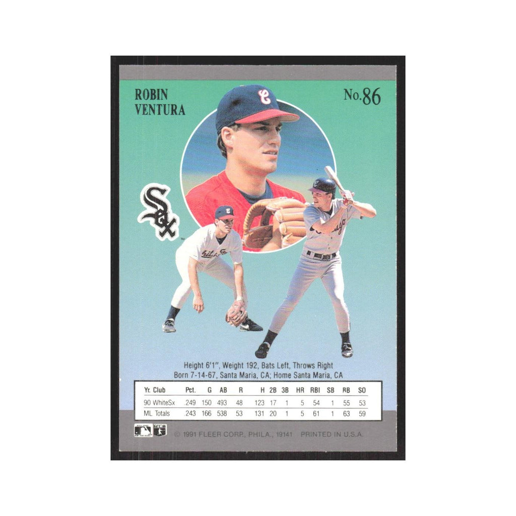 1991 Fleer Ultra Robin Ventura White Sox #86
