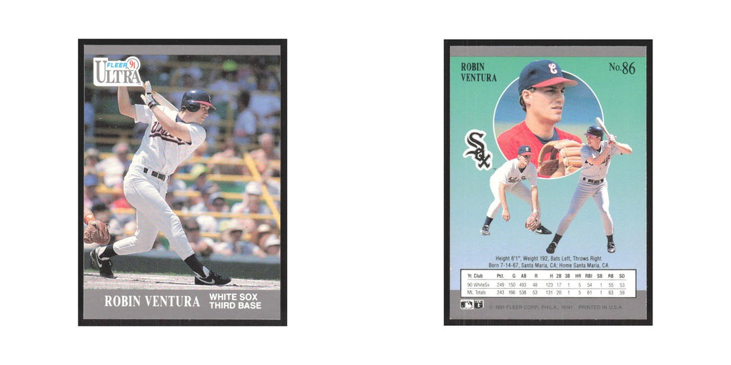 1991 Fleer Ultra Robin Ventura White Sox #86
