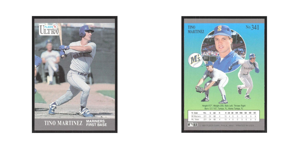 1991 Fleer Ultra Tino Martinez Mariners #341