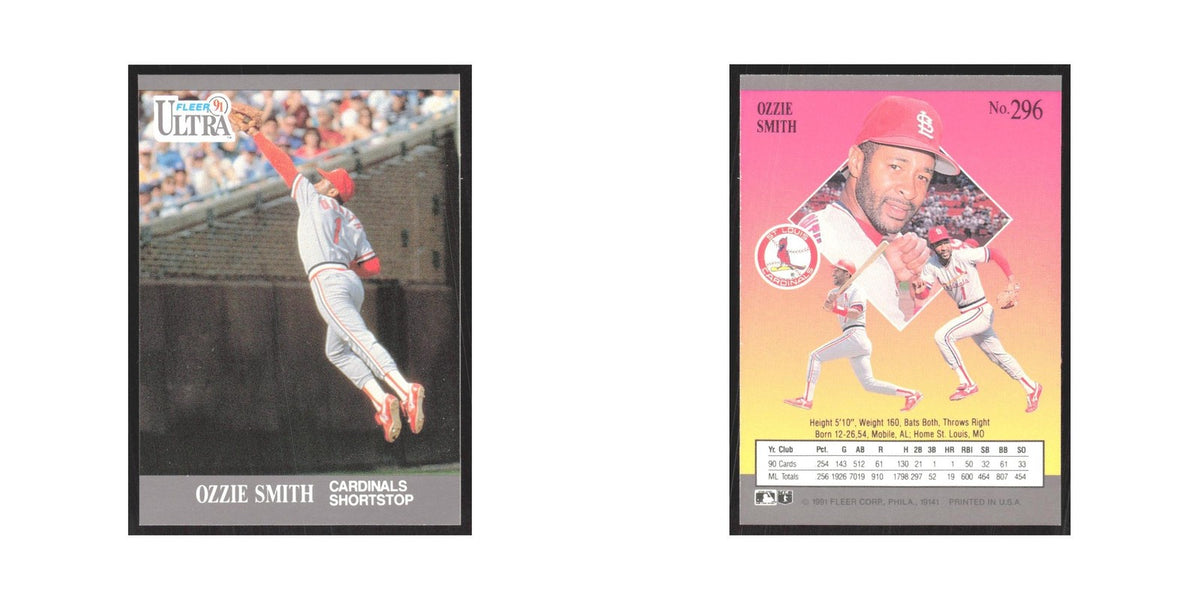 1991 Fleer Ultra Ozzie Smith Cardinals #296