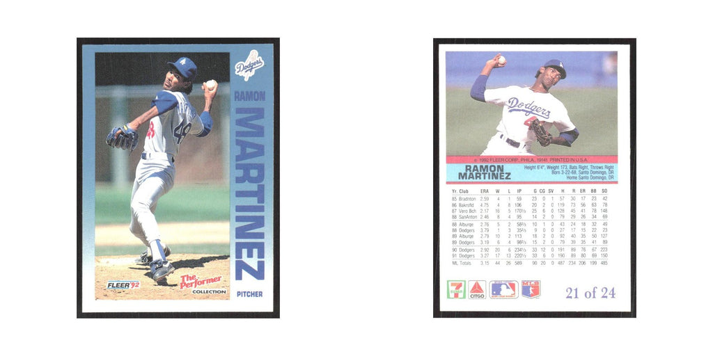 1992 Fleer The Performer Ramon Martinez Dodgers #21