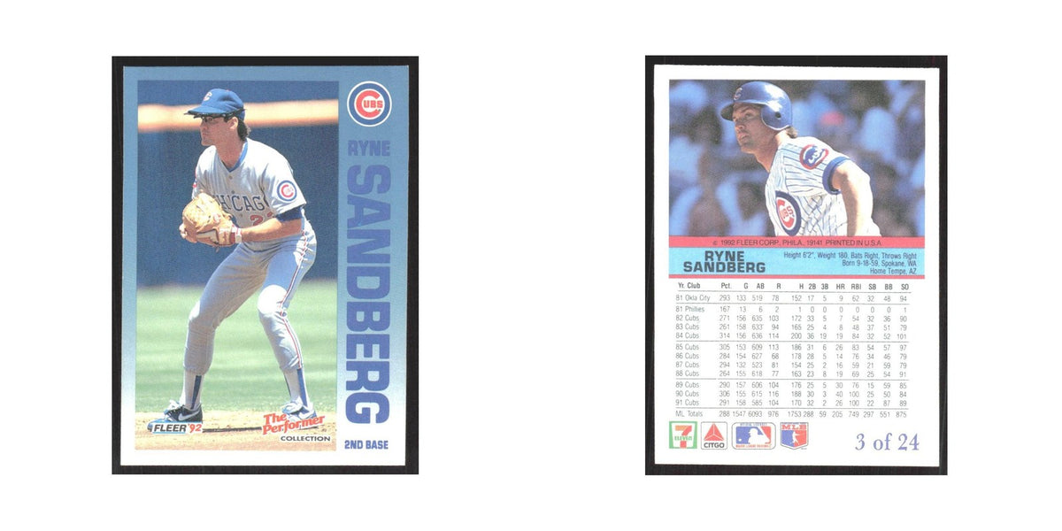 1992 Fleer The Performer Ryne Sandberg Cubs #3