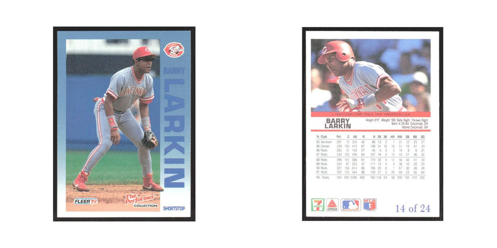 1992 Fleer The Performer Barry Larkin Reds #14