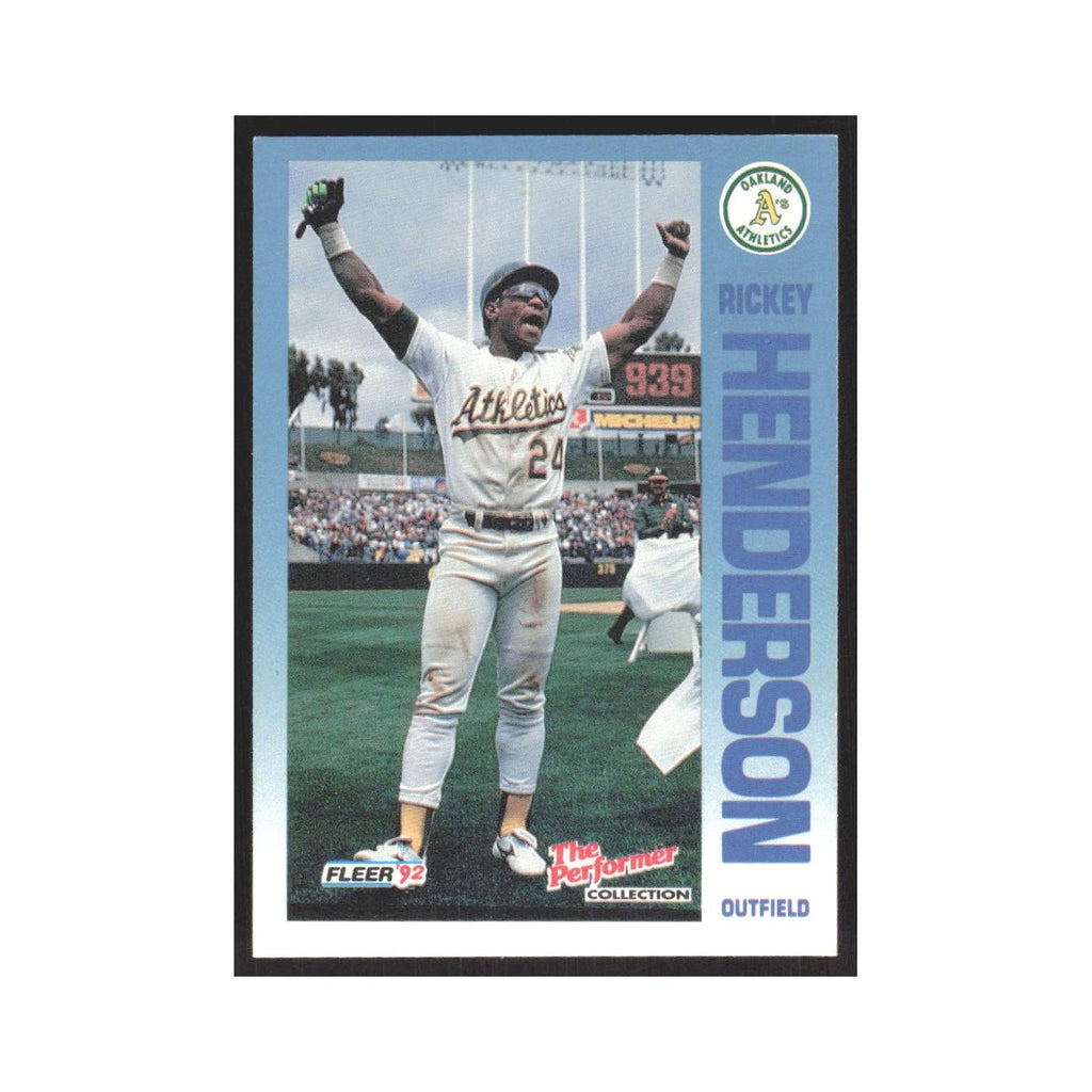 1992 Fleer The Performer Rickey Henderson Athletics #17