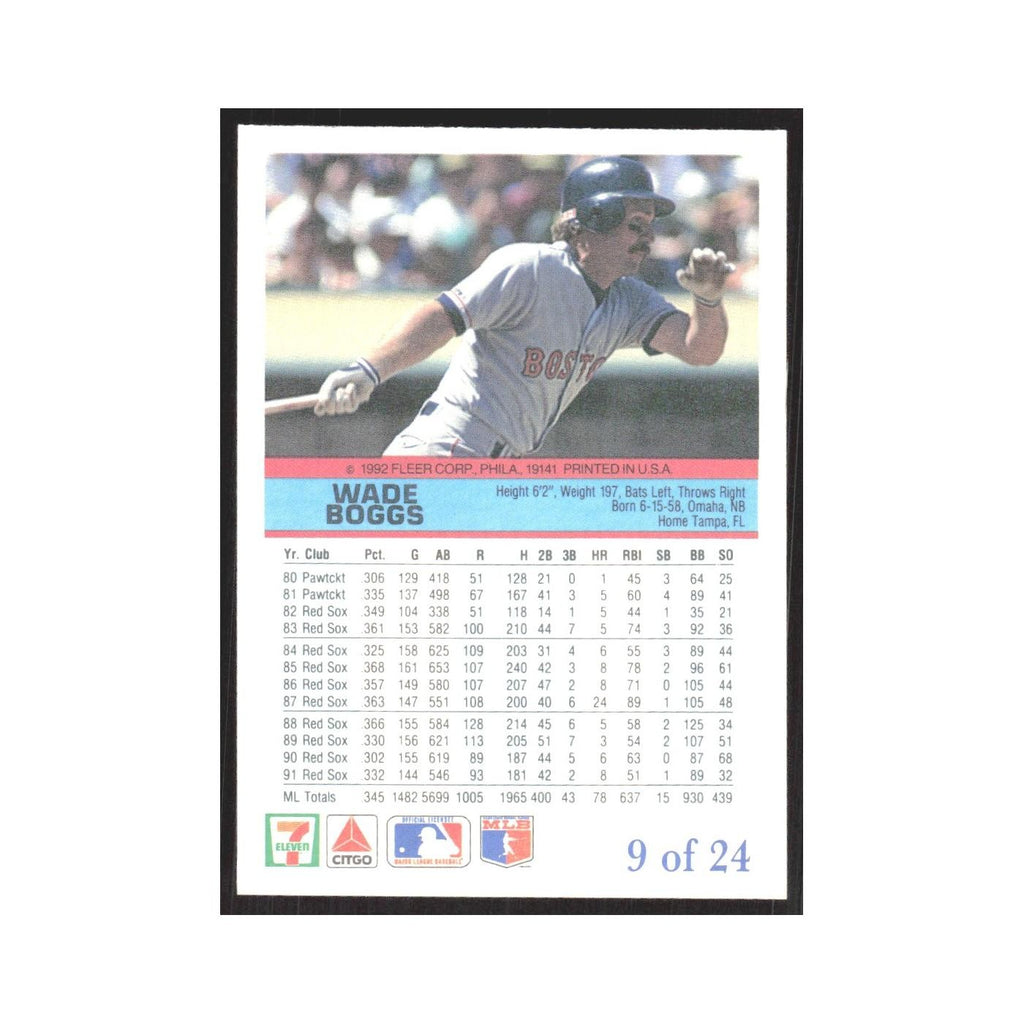 1992 Fleer The Performer Wade Boggs Red Sox #9