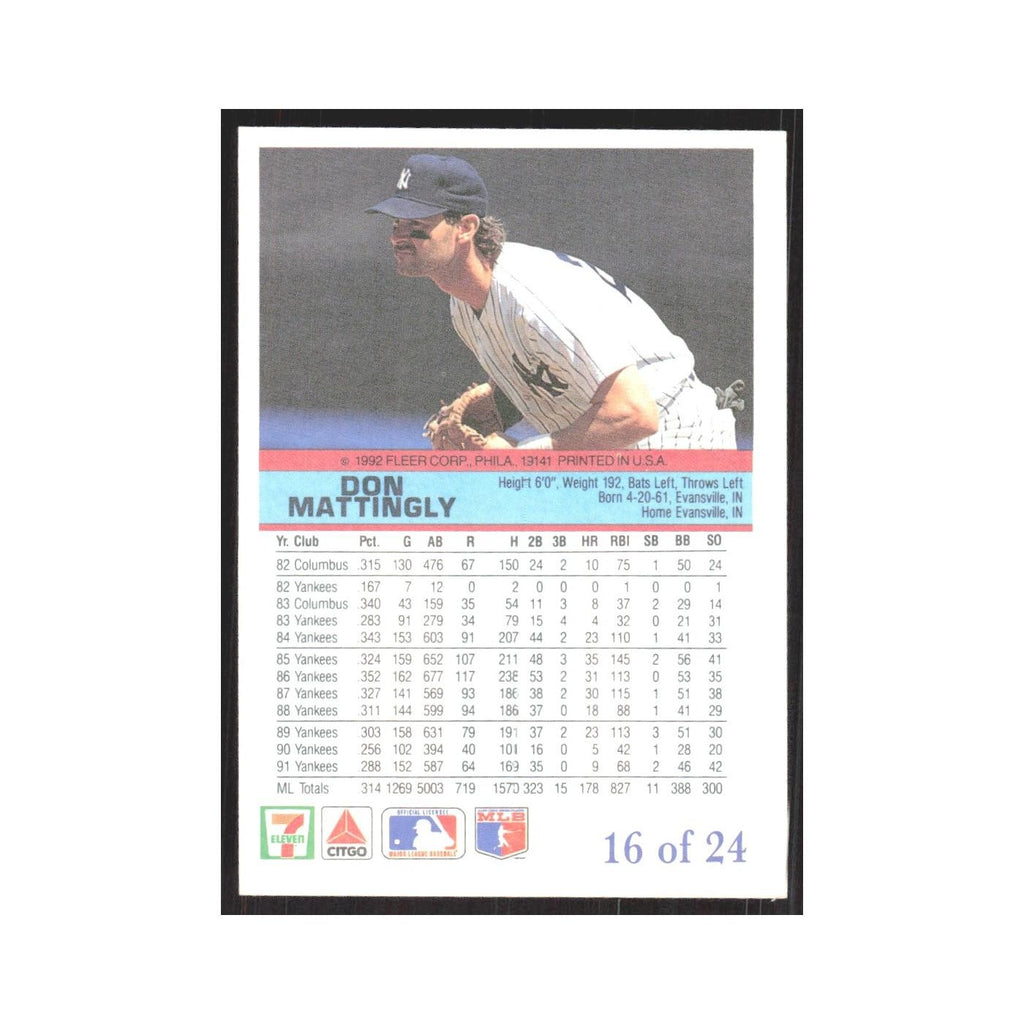 1992 Fleer The Performer Don Mattingly Yankees #16
