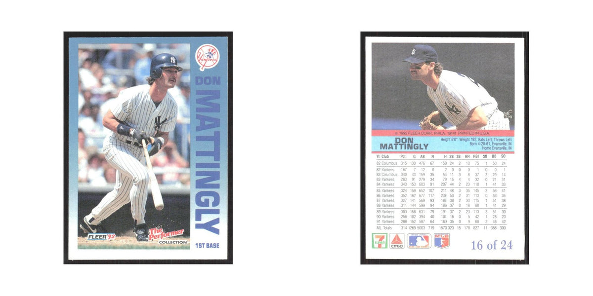 1992 Fleer The Performer Don Mattingly Yankees #16