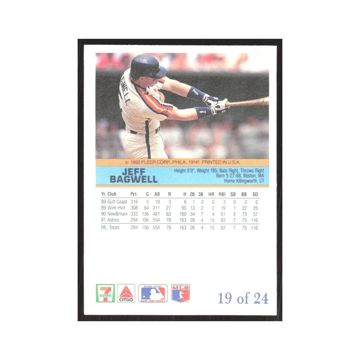 1992 Fleer The Performer Jeff Bagwell Astros #19