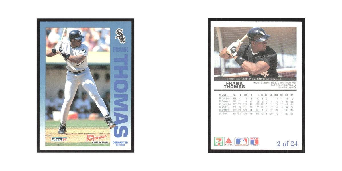 1992 Fleer The Performer Frank Thomas White Sox #2