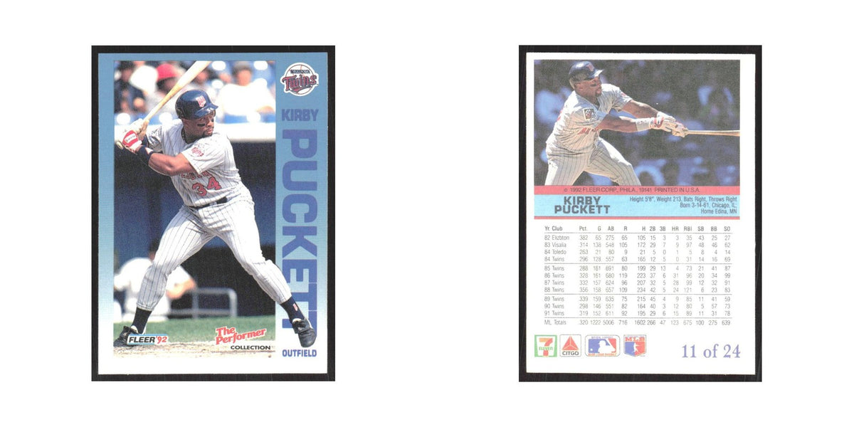 1992 Fleer The Performer Kirby Puckett Twins #11