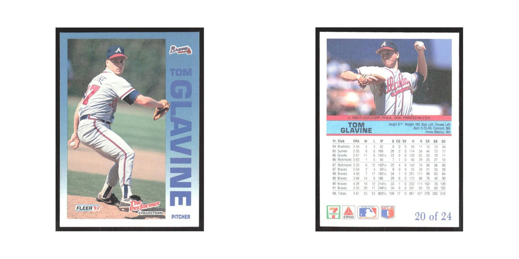1992 Fleer The Performer Tom Glavine Braves #20