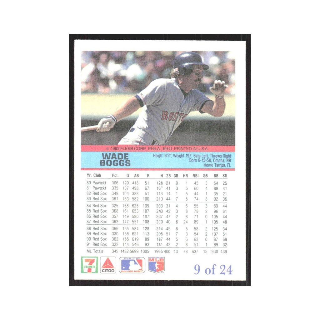 1992 Fleer The Performer Wade Boggs Red Sox #9