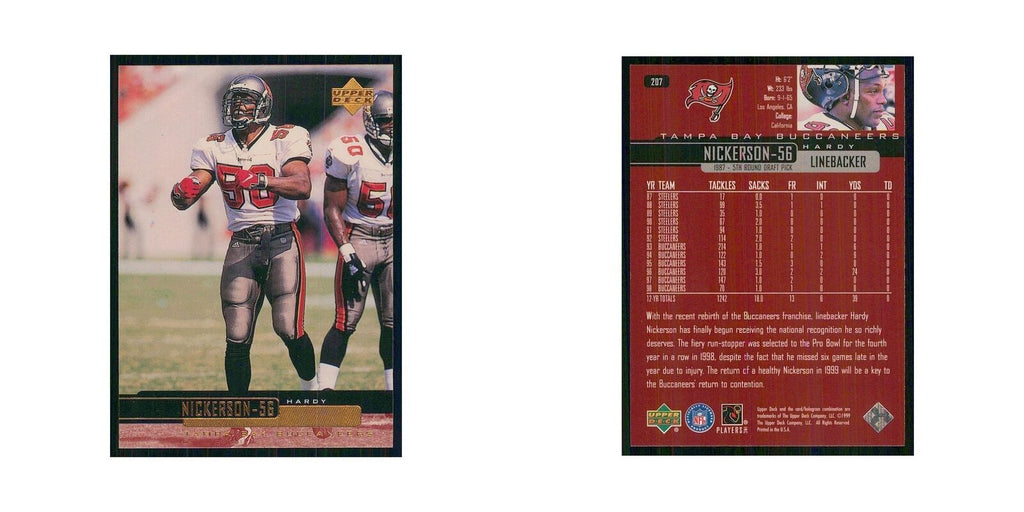 1999 Upper Deck Hardy Nickerson Buccaneers #207