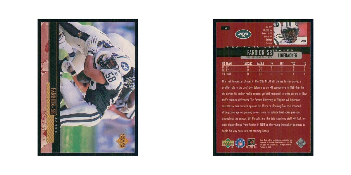 1999 Upper Deck James Farrior Jets #152