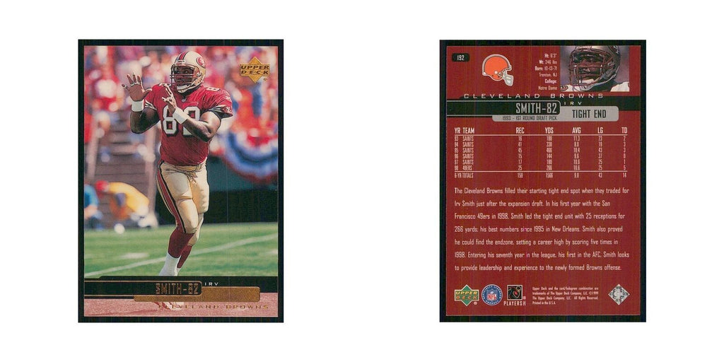 1999 Upper Deck Irv Smith Browns #192