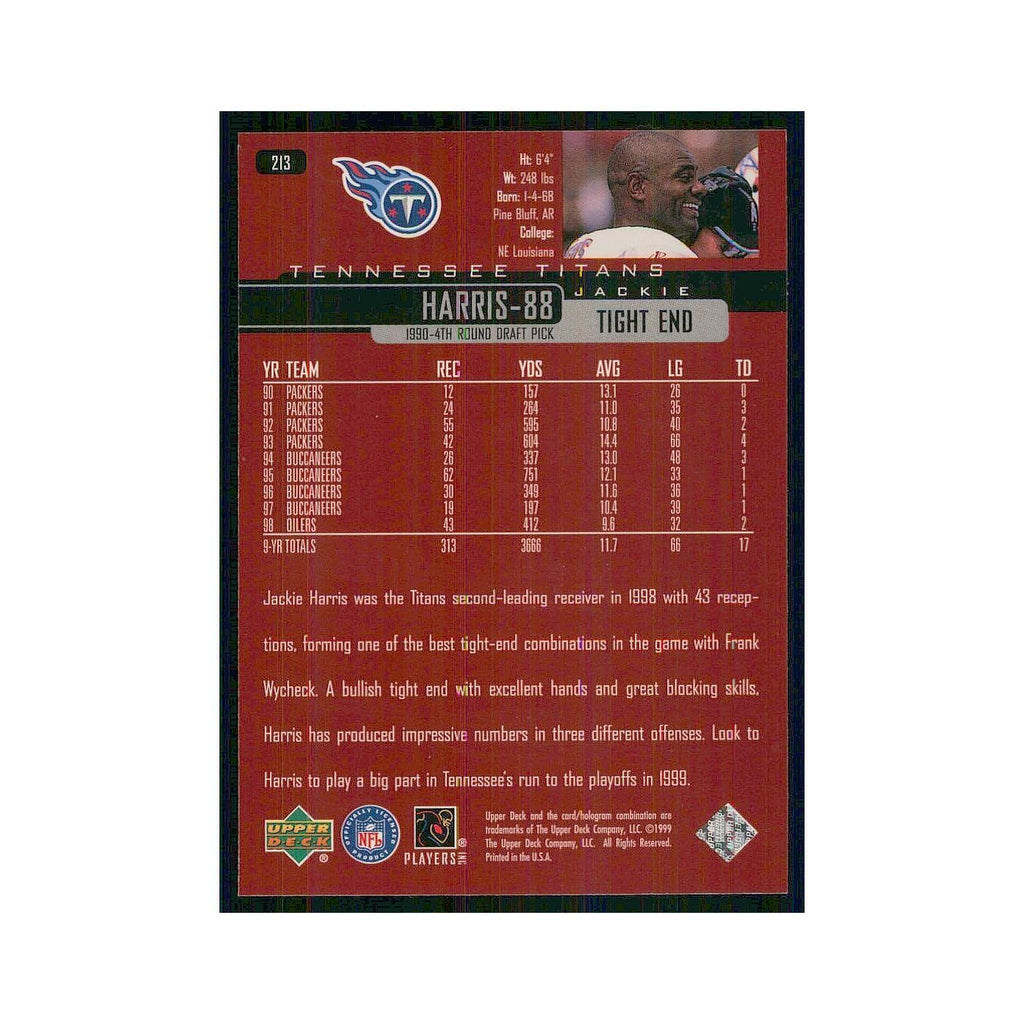 1999 Upper Deck Jackie Harris Titans #213