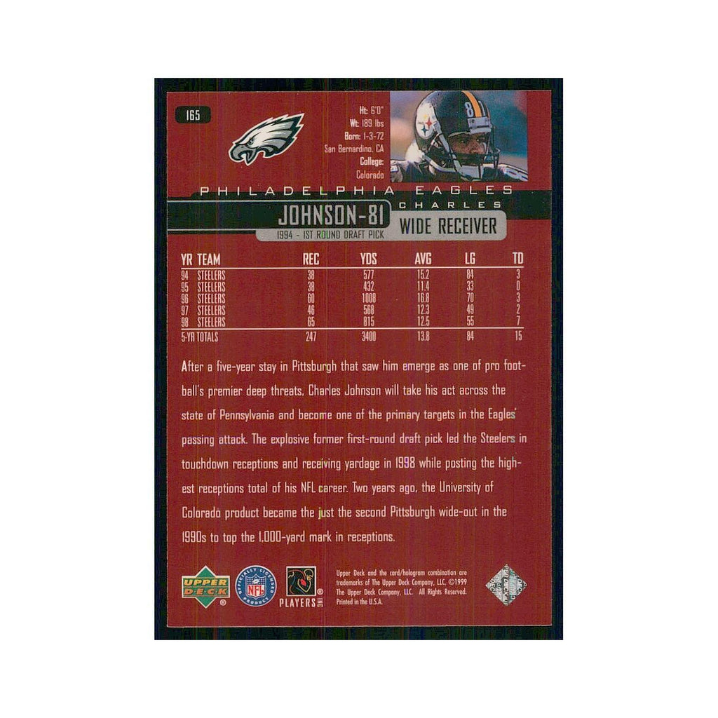 1999 Upper Deck Charles Johnson Eagles #165