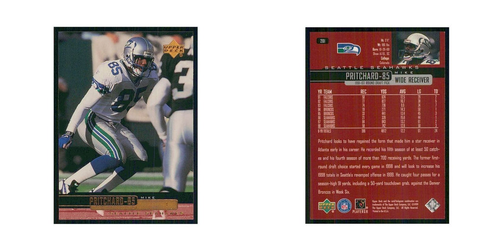 1999 Upper Deck Mike Pritchard Seahawks #201