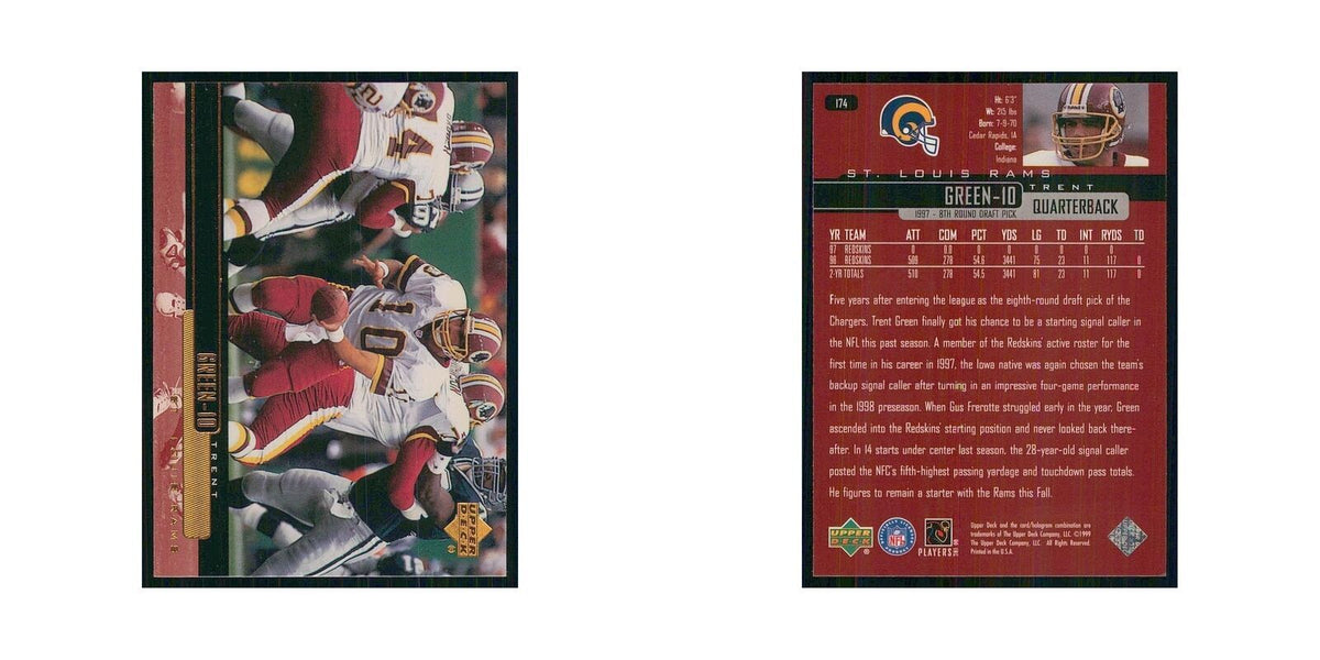 1999 Upper Deck Trent Green St. Louis Rams #174