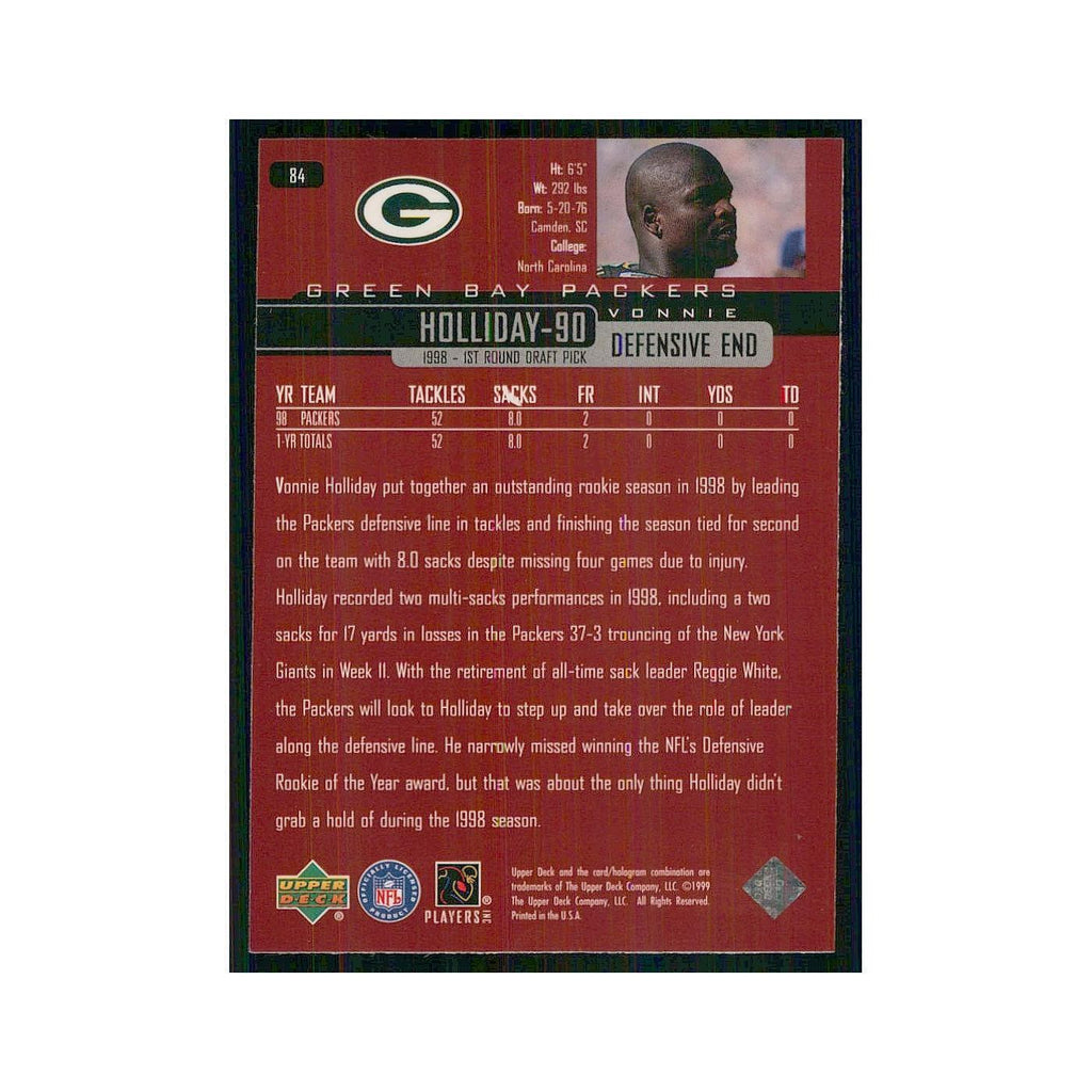 1999 Upper Deck Vonnie Holliday Packers #84