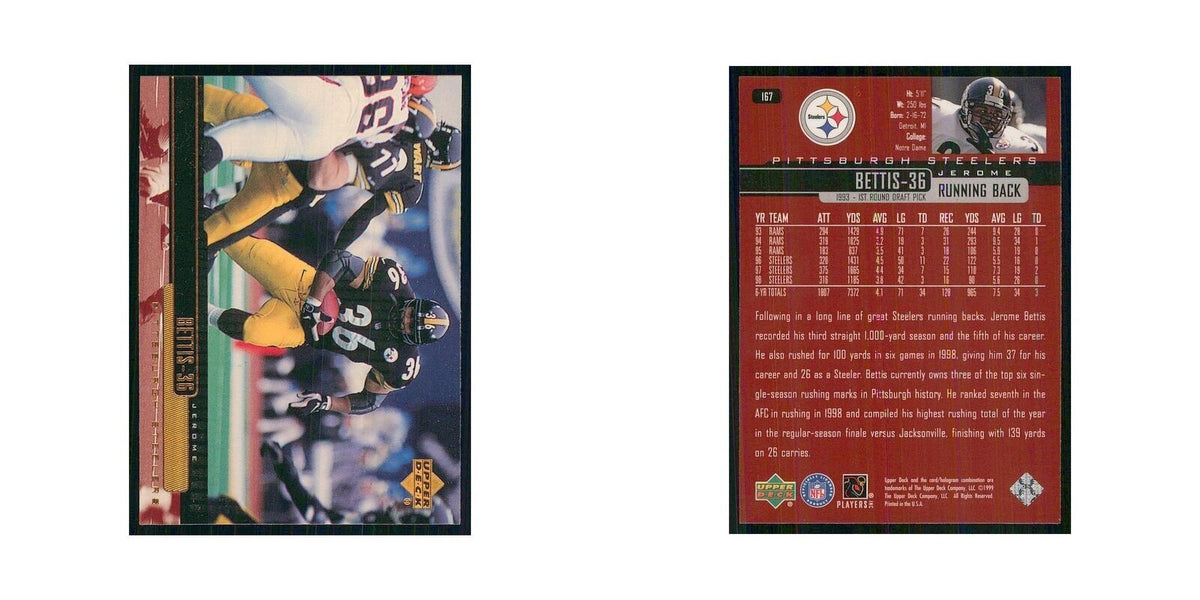 1999 Upper Deck Jerome Bettis Steelers #167