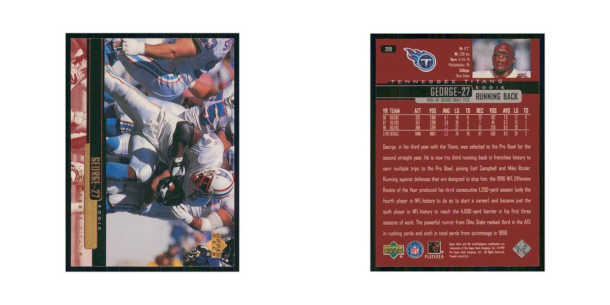 1999 Upper Deck Eddie George Titans #209