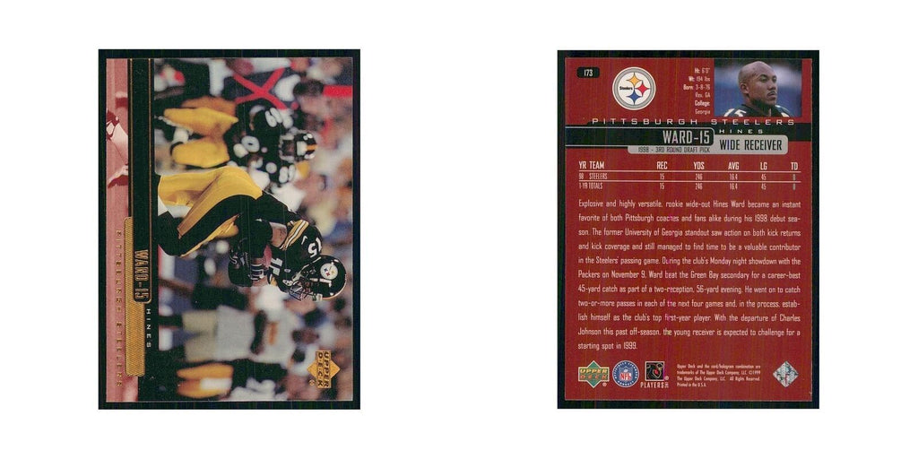 1999 Upper Deck Hines Ward Steelers #173