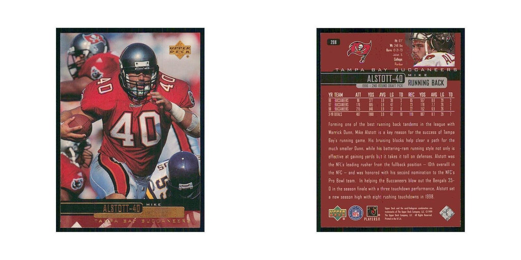 1999 Upper Deck Mike Alstott Buccaneers #208